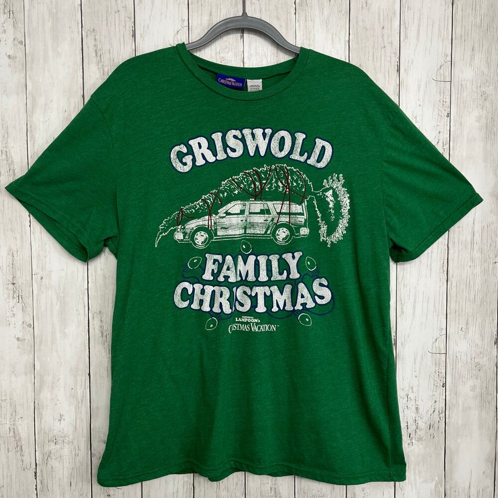 National Lampoon's Christmas Vacation T-Shirt XL Green Griswold Family Tree
